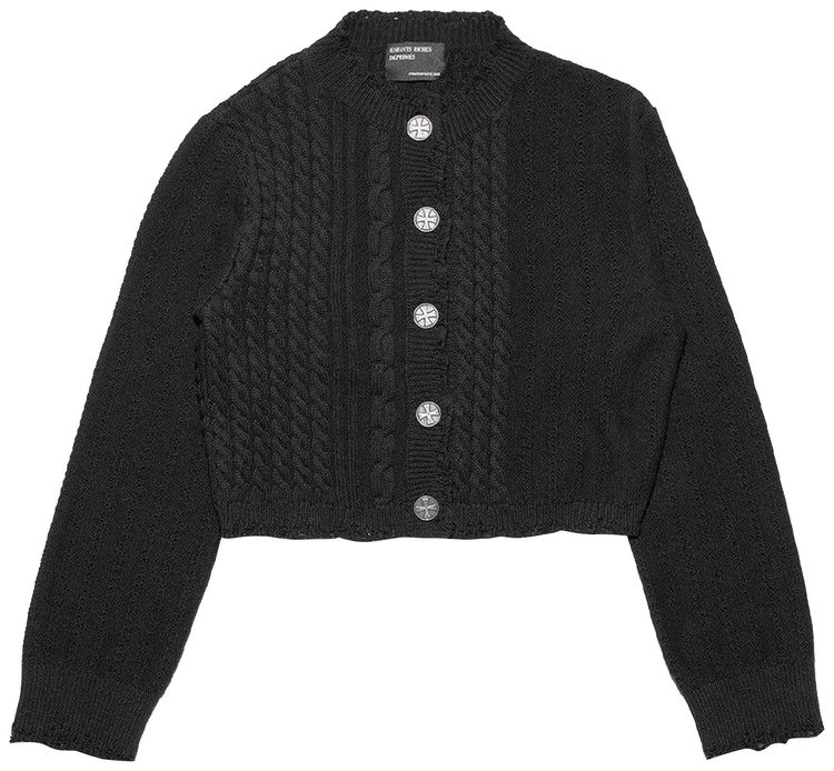 Enfants Riches Deprimes Cropped Cardigan Black