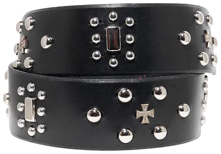 Enfants Riches Deprimes Eagle Petit Iron Cross Stud Belt Black