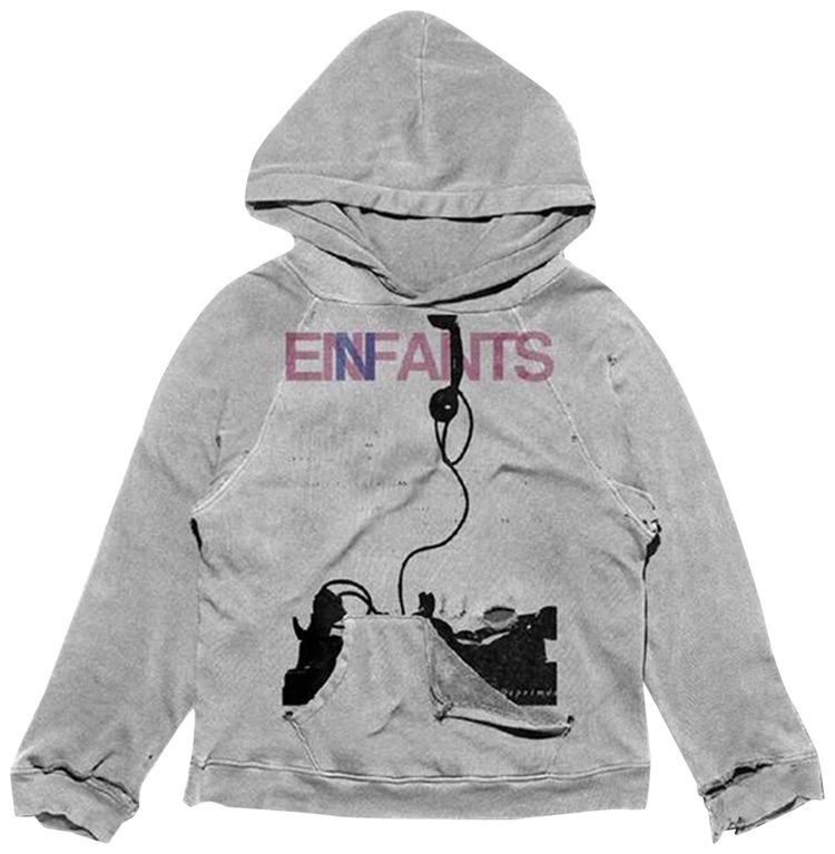 Enfants Riches Deprimes Forget To Answer Shrunken Hoodie Grey