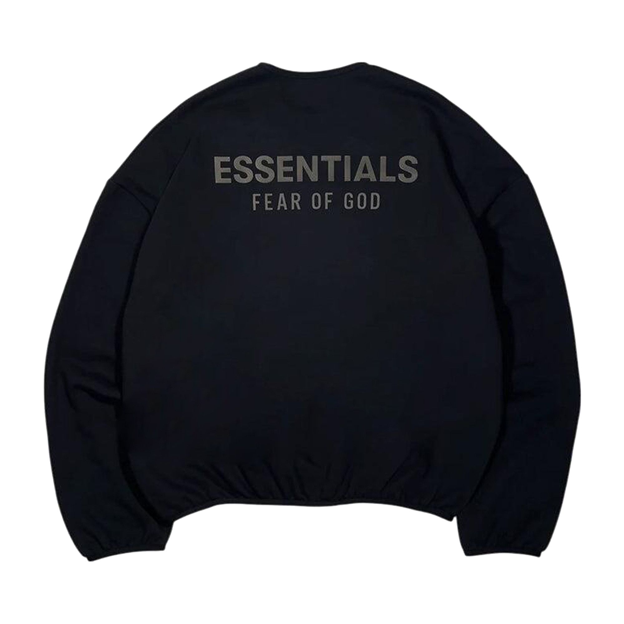 Buy Fear of God Essentials Modern Fit Fleece Crewneck 'Jet Black