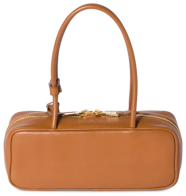 Miu Miu Small Leather Beau Bag Cognac