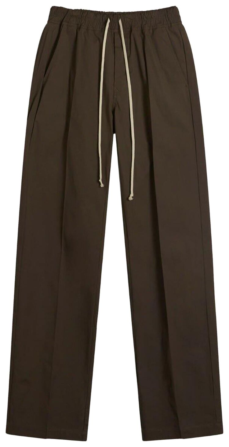 Rick Owens Heavy Poplin Dietrich Drawstring Pant Dark Dust