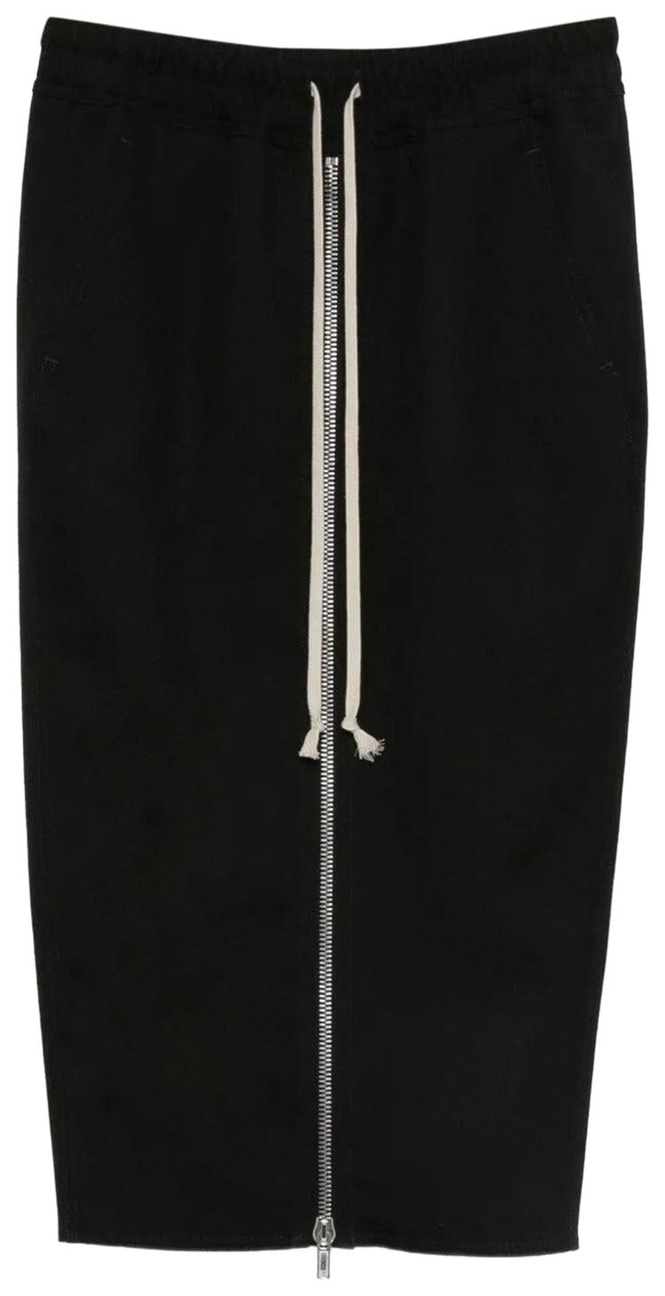 Rick Owens Zipped Short Pillar Skirt Black