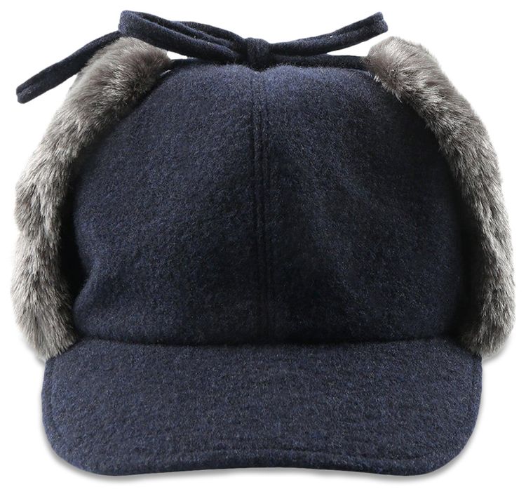 Ys Fur Earmuff Cap Navy