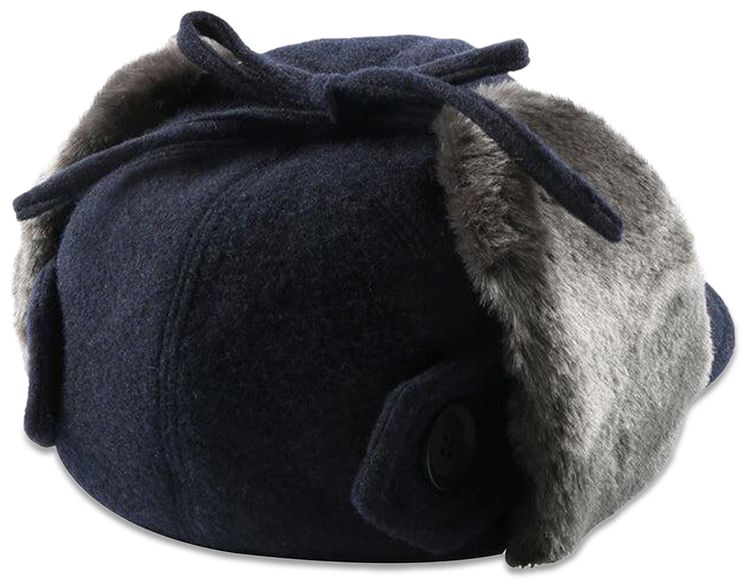 Ys Fur Earmuff Cap Navy