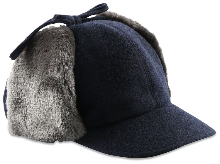 Ys Fur Earmuff Cap Navy