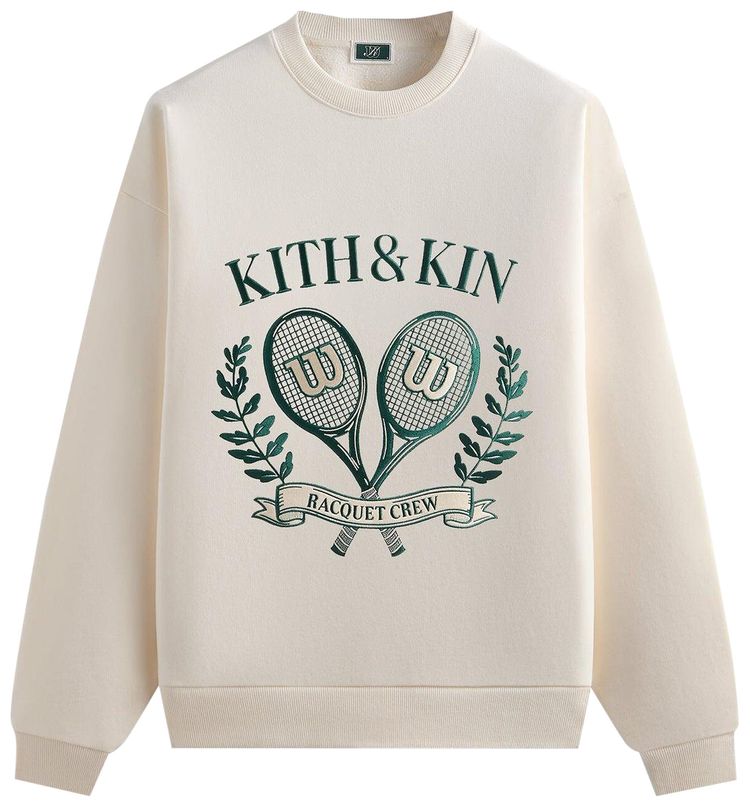 Kith x Wilson Racquet Crew Nelson Crewneck Sandrift