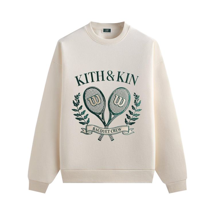 Buy Kith x Wilson Racquet Crew Nelson Crewneck 'Sandrift' - KHM033617 ...
