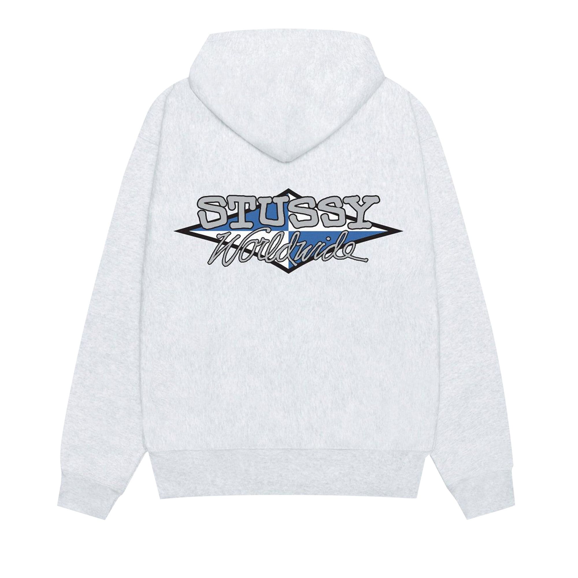 Buy Stussy Worldwide Diamond Hoodie 'Ash Heather' - 1925150 ASH