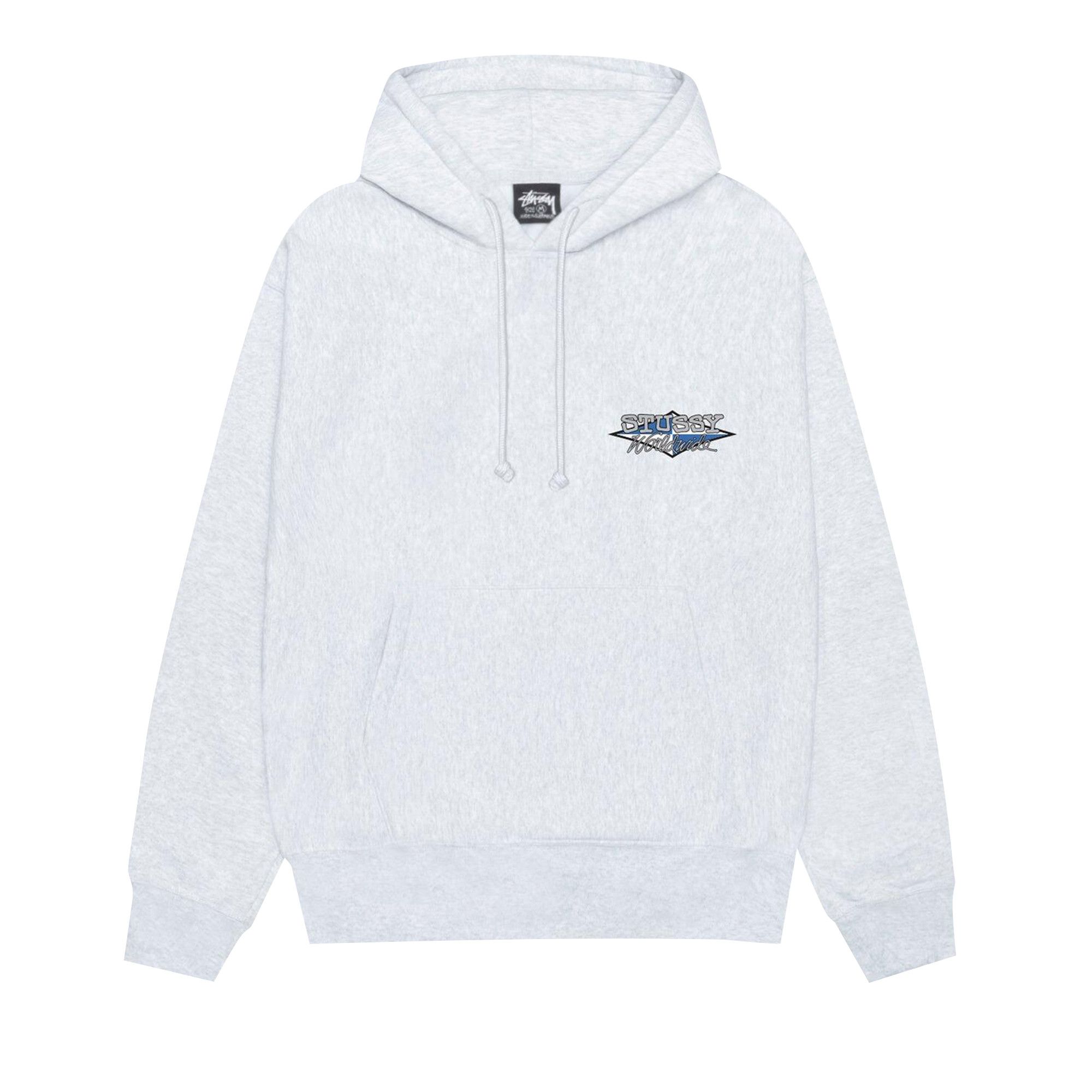 Buy Stussy Worldwide Diamond Hoodie 'Ash Heather' - 1925150 ASH