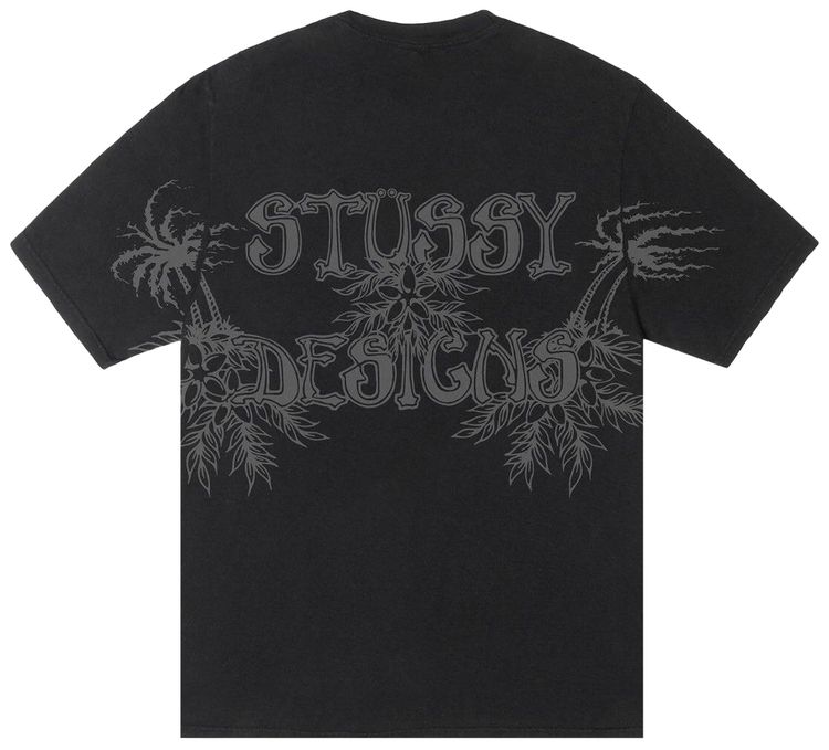 Stussy Wes Palms Tee Pigment Dyed Black