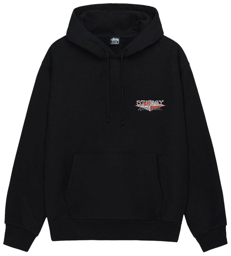 Stussy Worldwide Diamond Hoodie Black