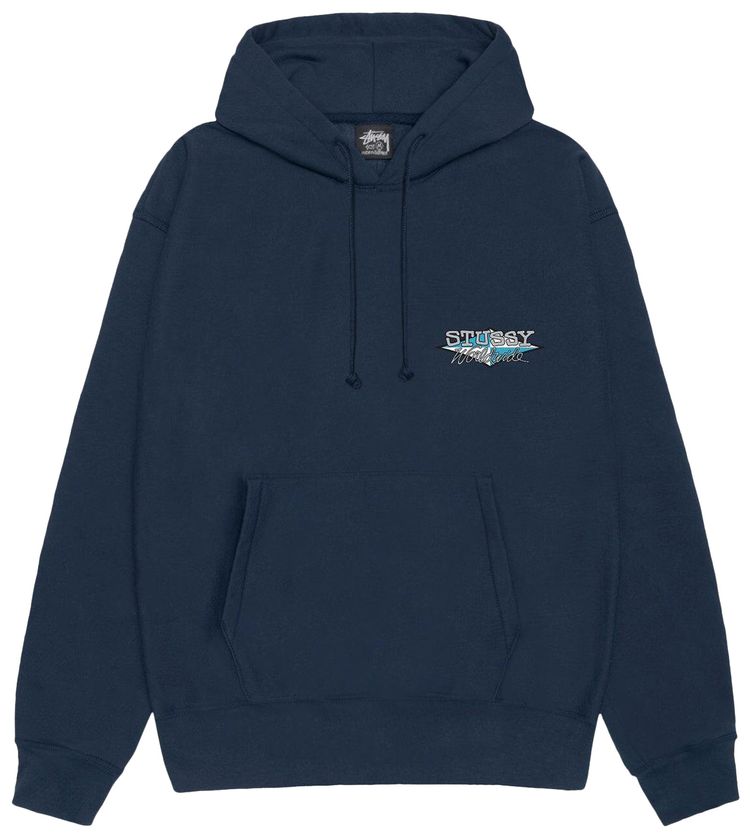 Stussy Worldwide Diamond Hoodie Navy