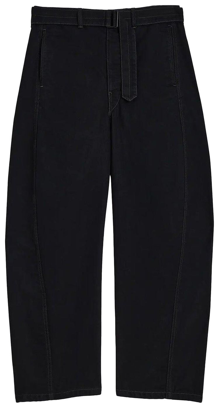 Lemaire Twisted Belted Jeans Black Denim