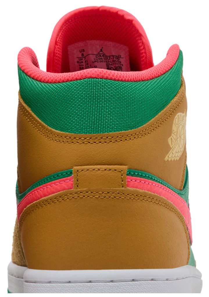 Air Jordan 1 Mid SE Wheat Watermelon