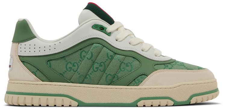 Gucci Re Web Sneaker GG Canvas   Ivory Green