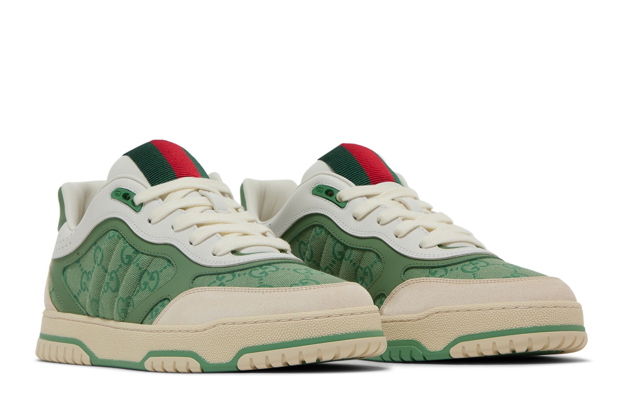 Buy Gucci Re-Web Sneaker 'GG Canvas - Ivory Green' - 824221 AADJA