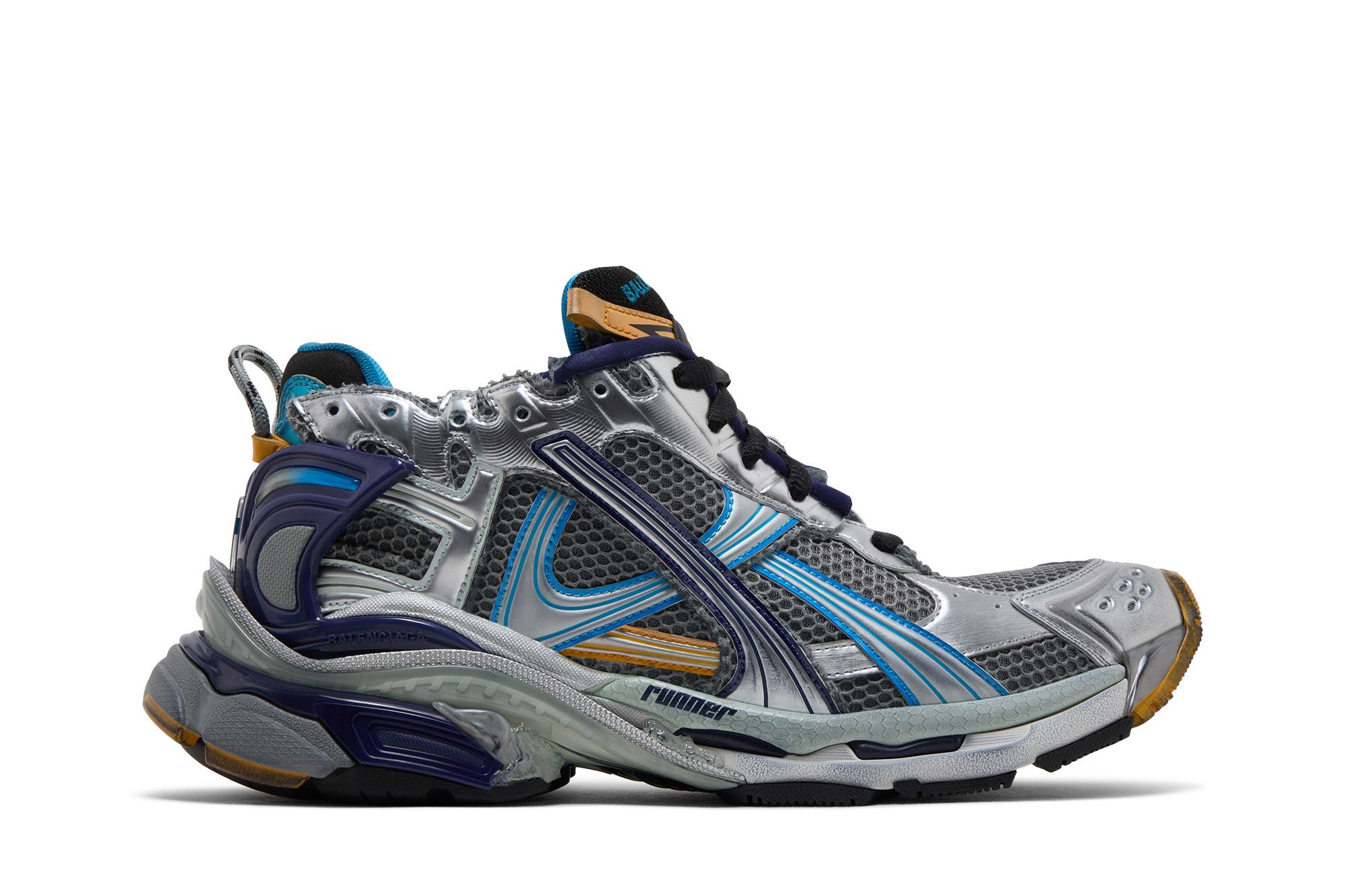 Buy Balenciaga Runner Sneaker 'Grey Orange Aqua' - 772774