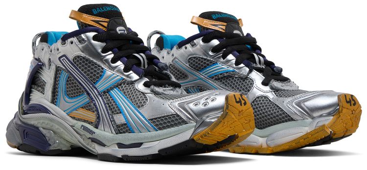 Balenciaga Runner Sneaker Grey Orange Aqua