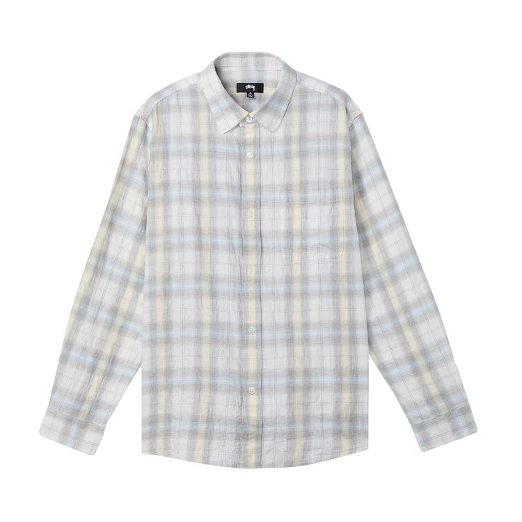 Stussy Beach Plaid Shirt Off White