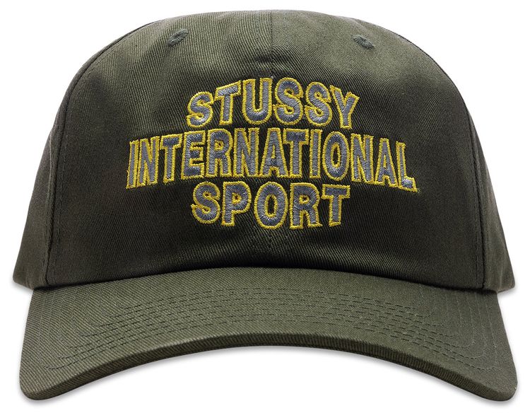 Stussy Mid International Sport Strapback Cap Dark Olive