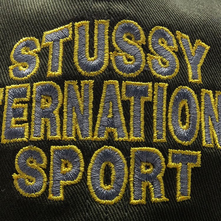 Stussy Mid International Sport Strapback Cap Dark Olive