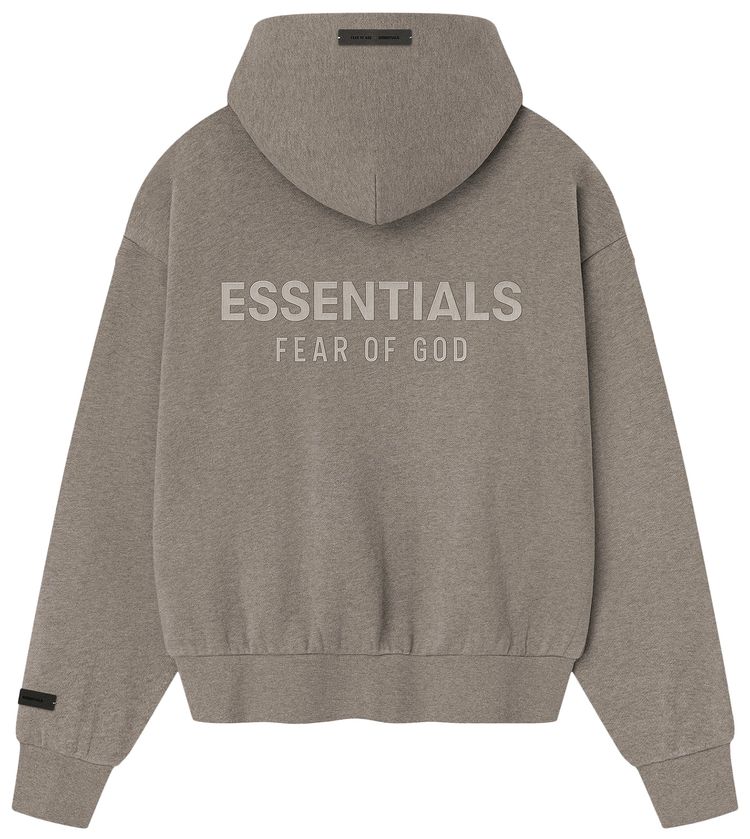 Fear of God Essentials Classic Fleece Zip Up Hoodie Homestead Heather