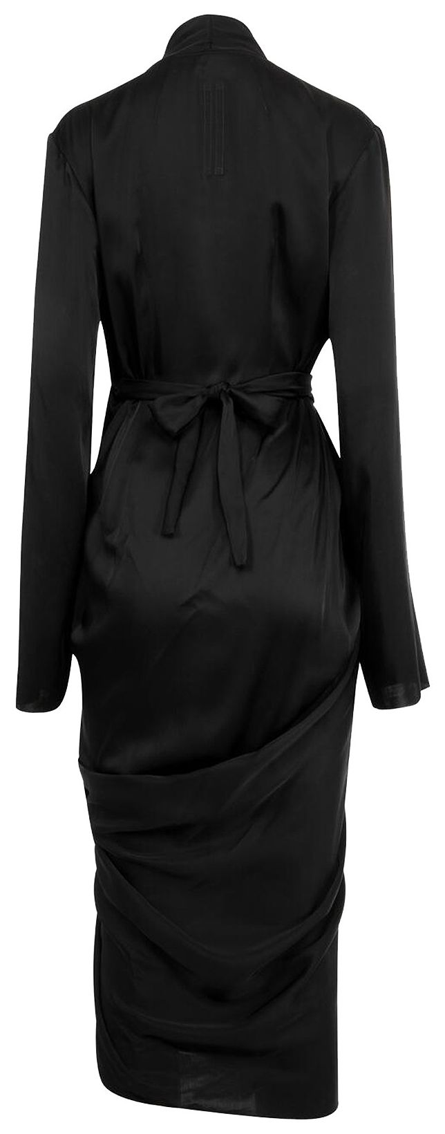 Rick Owens Charmeuse Wrap Dress Black