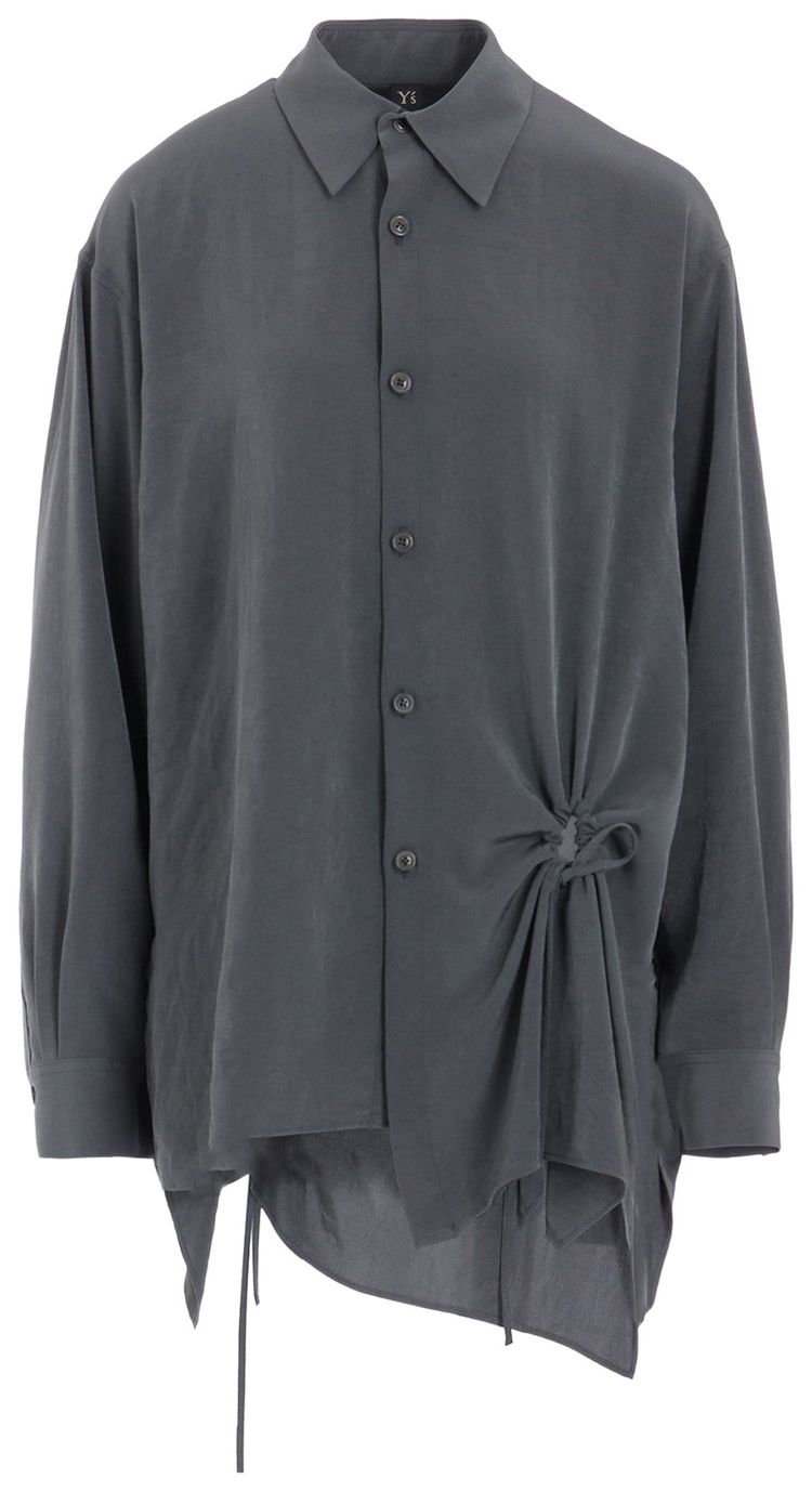 Ys Y Circle Gathered BL Shirt Blue Grey