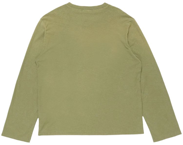 Acne Studios Logo 1996 Long Sleeve T Shirt Olive Green