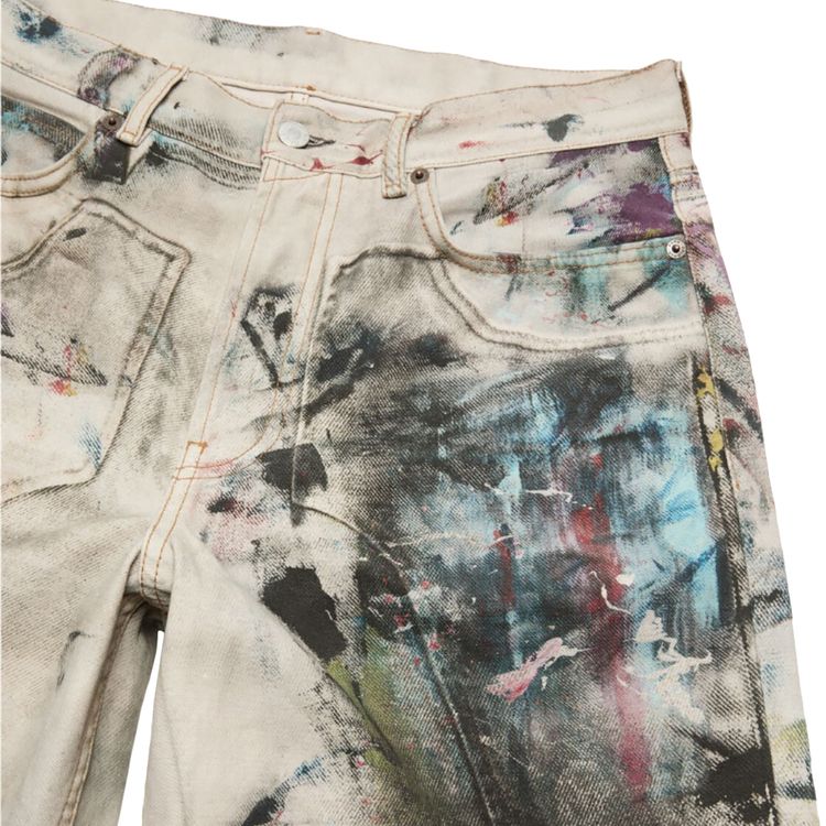 Acne Studios 1981 Baggy Fit Jeans WhiteMulticolor
