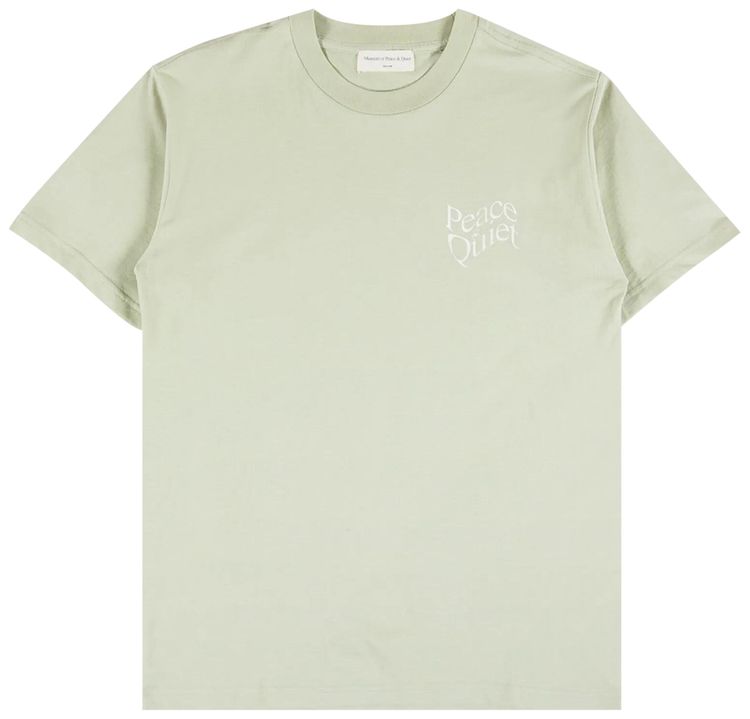 Museum of Peace  Quiet Wordmark T Shirt Matcha