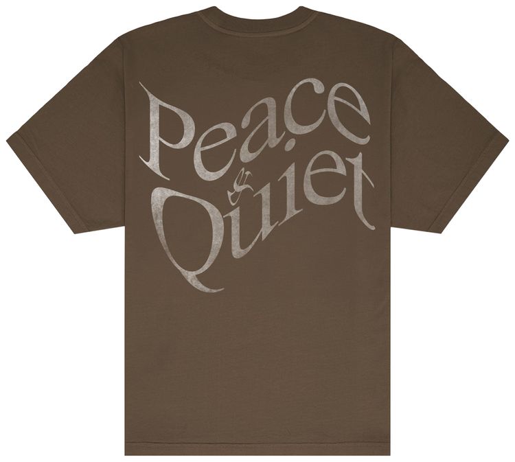 Museum of Peace  Quiet Wordmark T Shirt Coffee