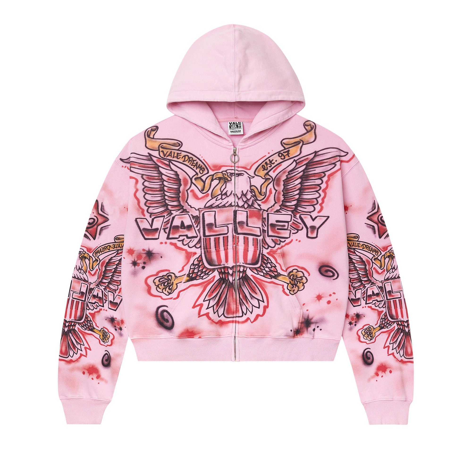 Buy Vale Forever Flag Zip Up 'Pink' - VALE 06 007 PFZU PK | GOAT