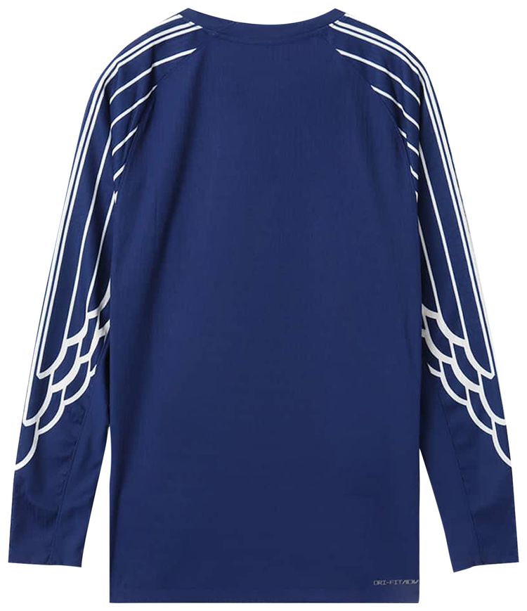 Air Jordan Paris Saint Germain 202425 Match Fourth Dri FIT ADV Soccer Authentic Long Sleeve Jersey Blue VoidPhantomPhantom