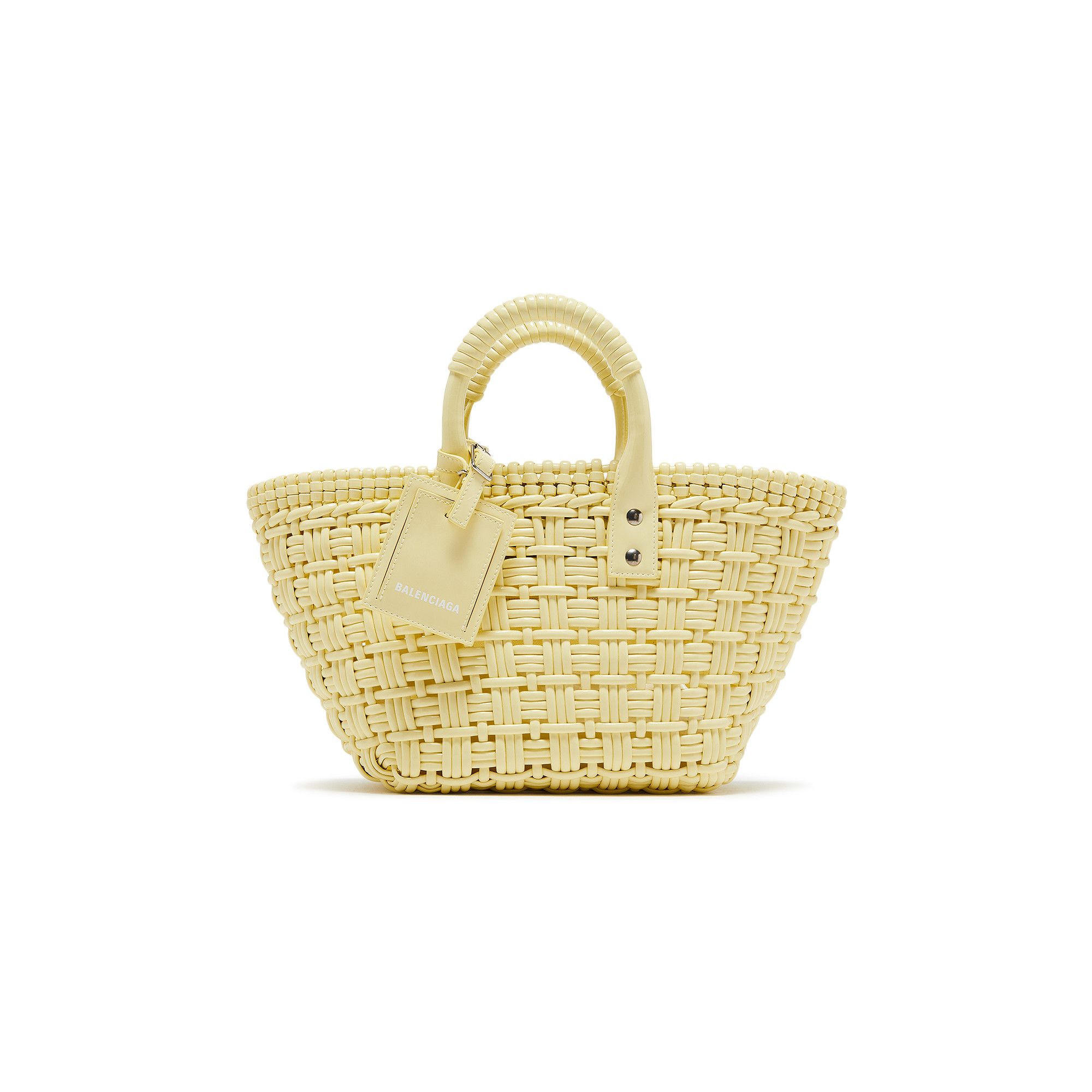 BALENCIAGA バレンシアガ ビストロXS イエロー　かごバッグ Buy Balenciaga Bistro XS Basket With Strap 'Yellow' - 671342 2IE3Y