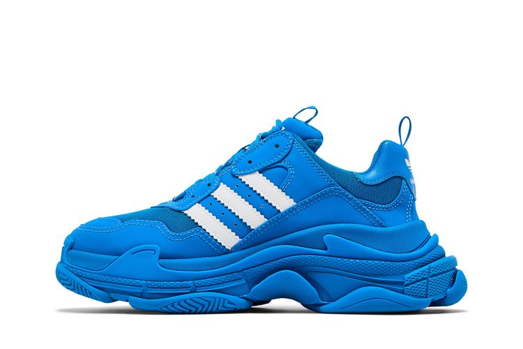adidas gazelle silver green womens Balenciaga Adidas Blue & White Triple S Sneakers – Savonches