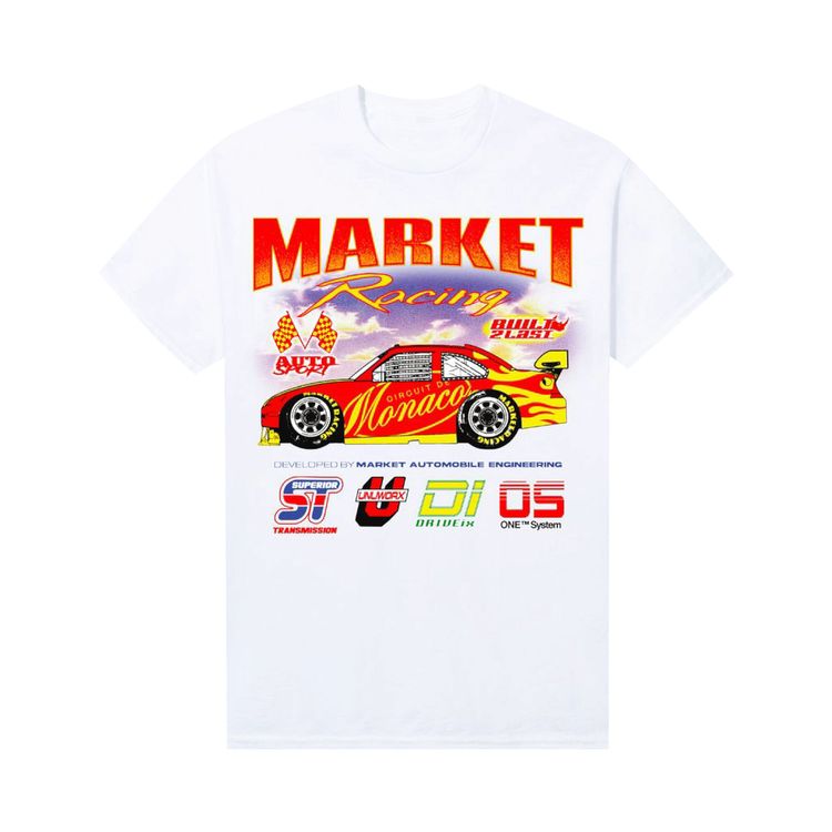Market Built 2 Last Open End Jersey Knit Tee White