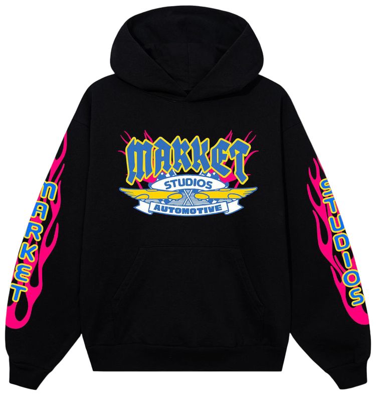 Market V12 Fleece Hoodie Black