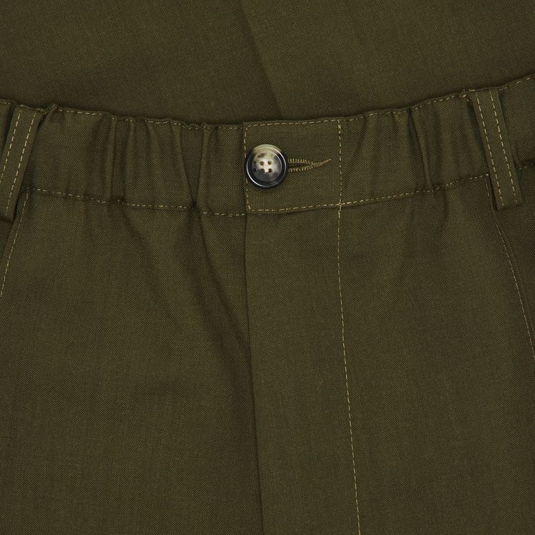 Marni Tropical Wool Trousers Deep Sage