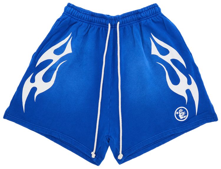 Hellstar Flame Shorts Blue