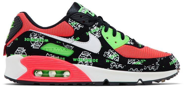 Nike Wmns Air Max 90 SE Worldwide   Black Katakana Logo