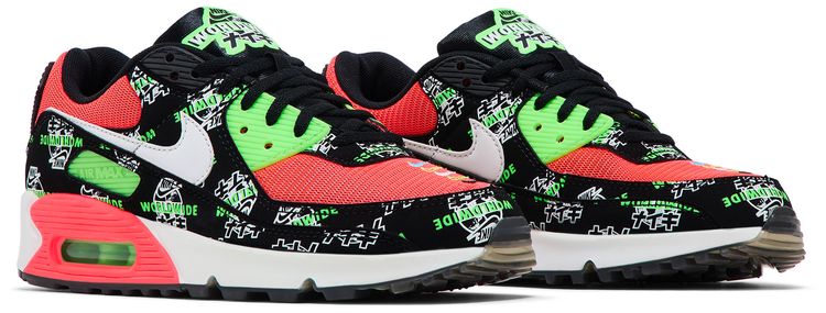 Nike Wmns Air Max 90 SE Worldwide   Black Katakana Logo