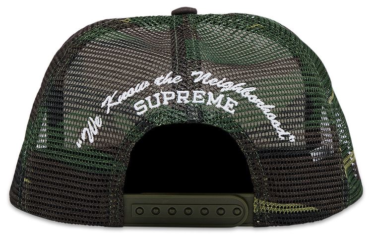 Supreme Beef Mesh Back 5 Panel Woodland Camo