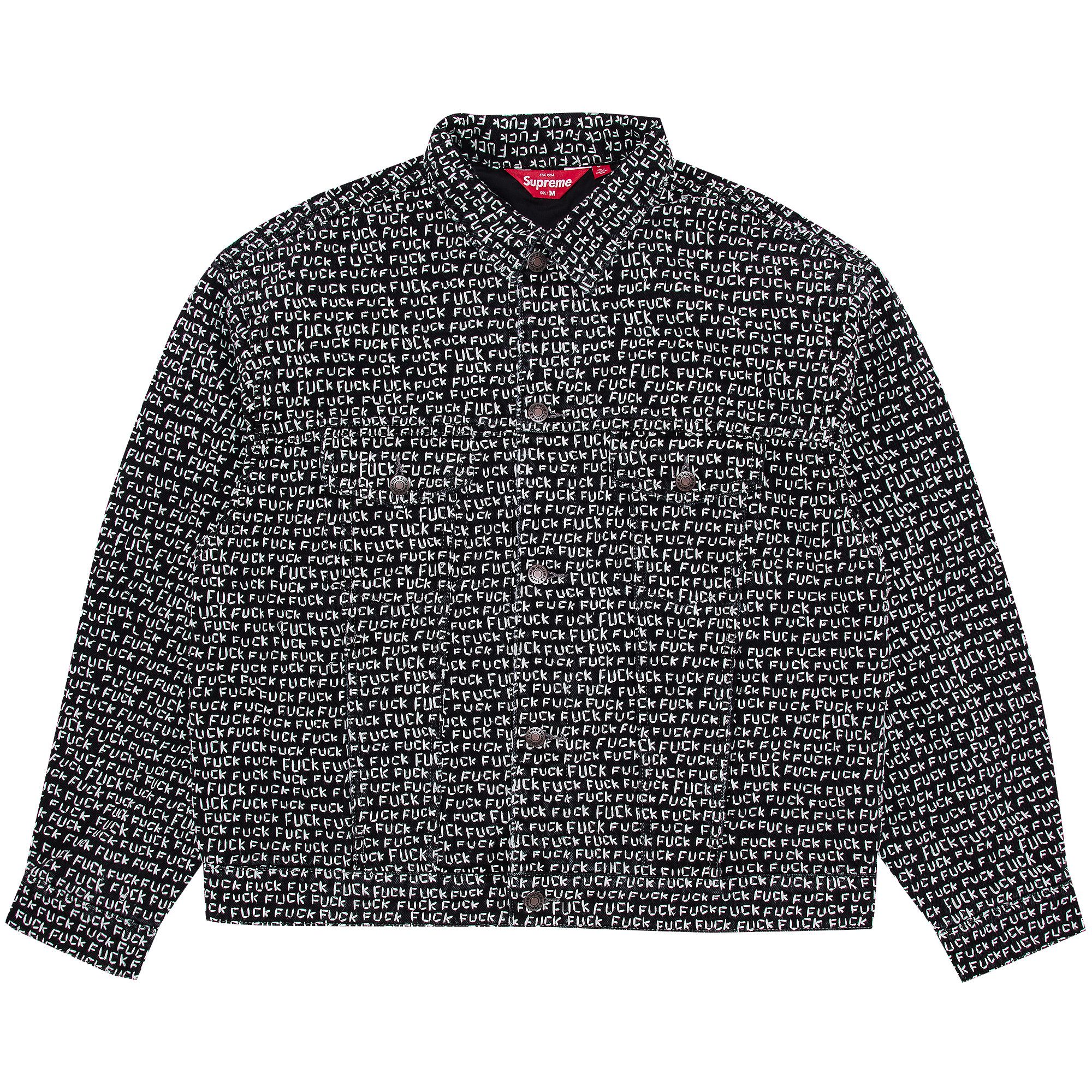 Buy Supreme Fuck Stitch Denim Trucker Jacket 'Black