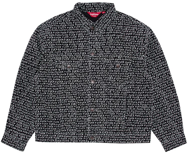 Supreme Fuck Stitch Denim Trucker Jacket Black