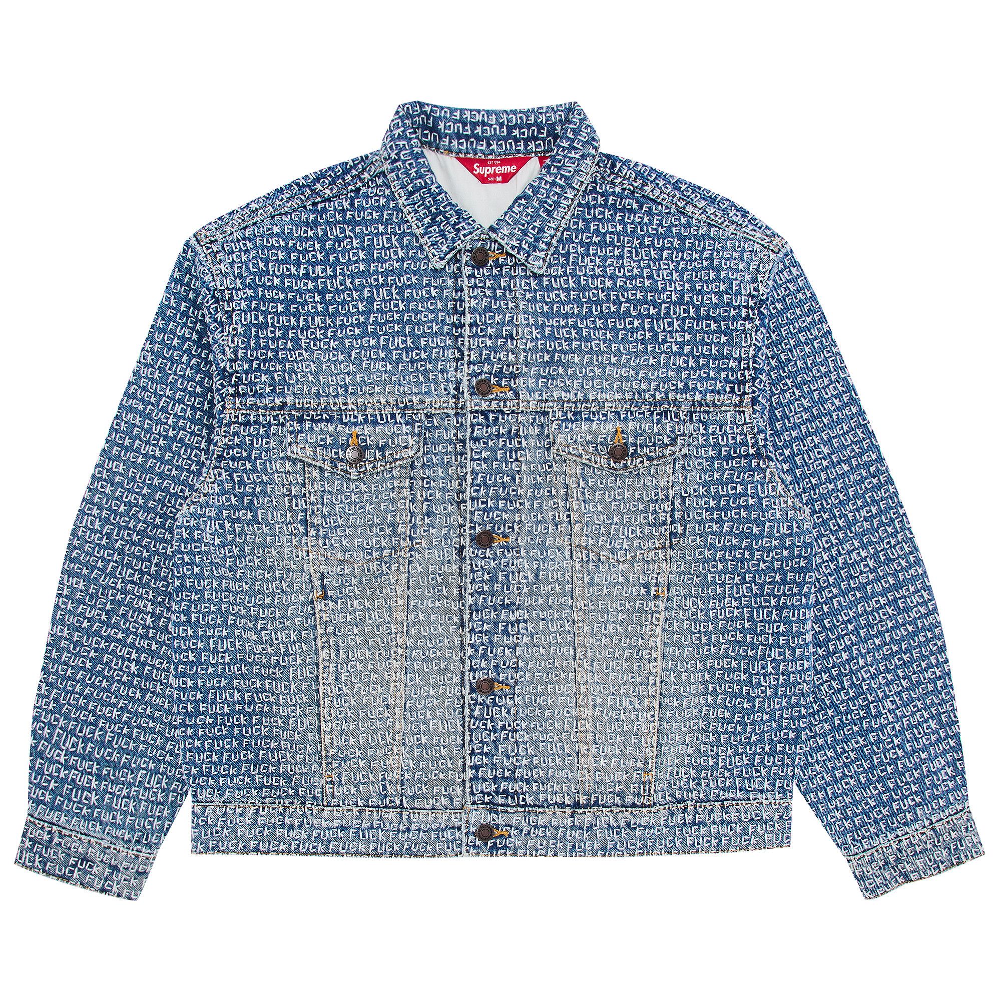 「159」Supreme HolePunchDenimTrucker Supreme Hole Punch Denim Trucker Jacket Blue Men's - SS20 - US