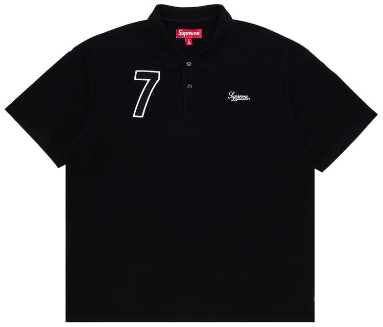 Supreme Cursive Polo Black