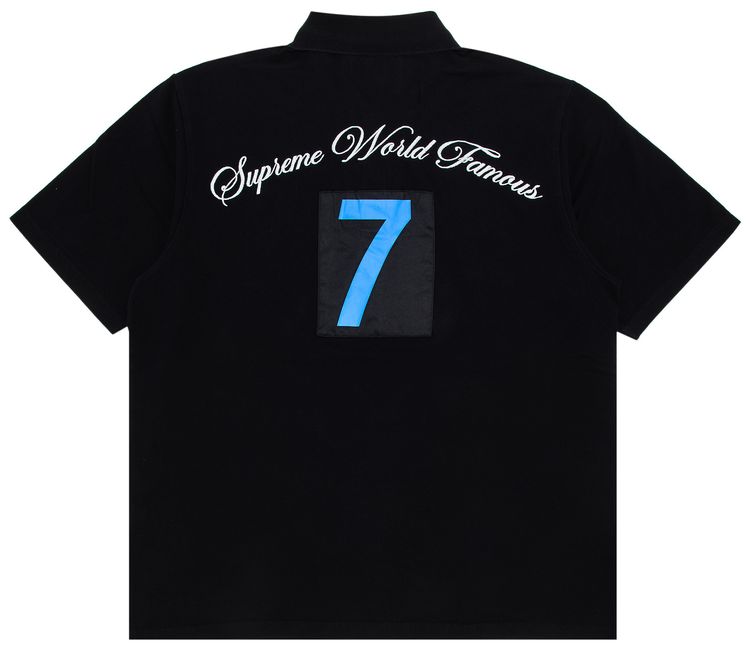 Supreme Cursive Polo Black