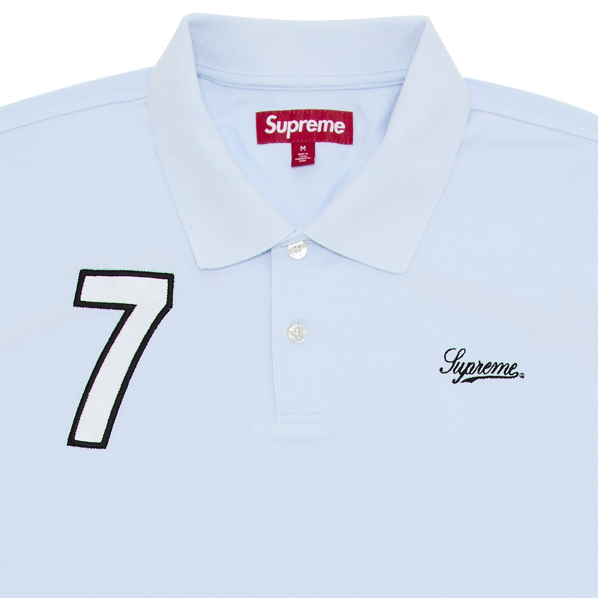 Buy Supreme Cursive Polo 'Light Blue' - SS25KN91 LIGHT BLUE